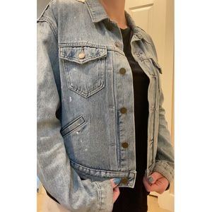 Cropped jean jacket